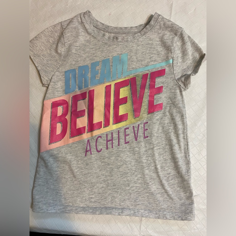 Garanimals Gray Tee with Dream Believe Achieve Graphic